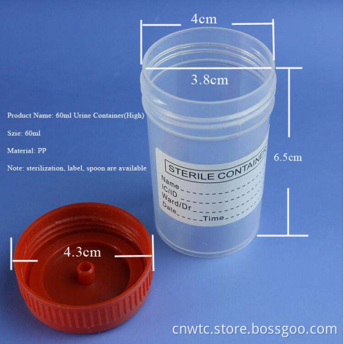 Clear Specimen Collection Container 60ml for Clinical Analysis: Your Reliable Partner in Laboratory Testing